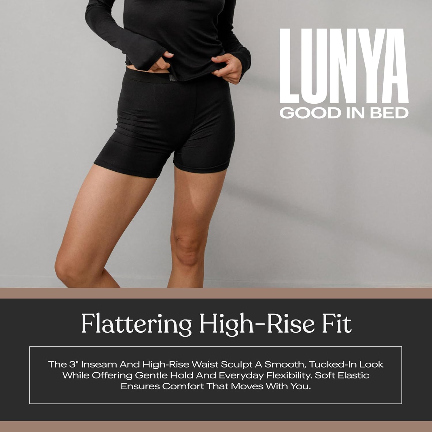 Lunya Soft Modal Rib Boyshort Underwear for Women - No-Rise Crotch Seam Women Boxer - Made with Tencel Modal and Elastane - Image 4