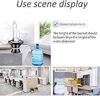 Vista 5 de Bomba dispensadora de agua potable, bomba eléctrica automática para botellas de agua potable para jarras de agua de 2-5 galones, recargable por USB