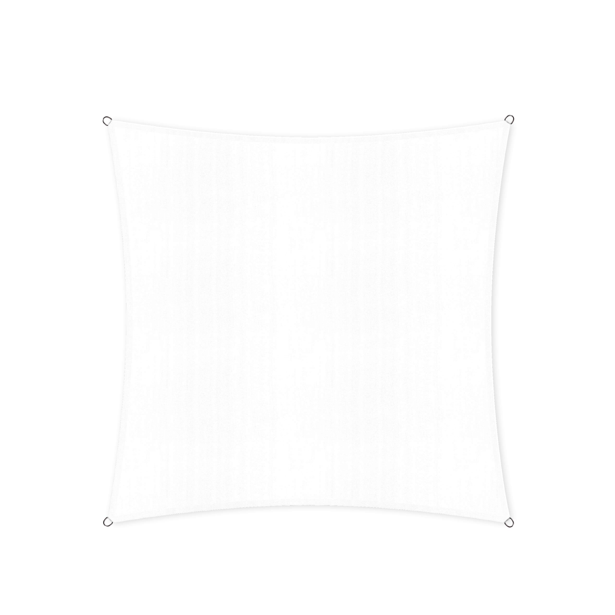 Weißes Sonnensegel 3,5x3,5m – Mit Seilen Für Terrasse & Garten, Blockiert 95% UV-Strahlen