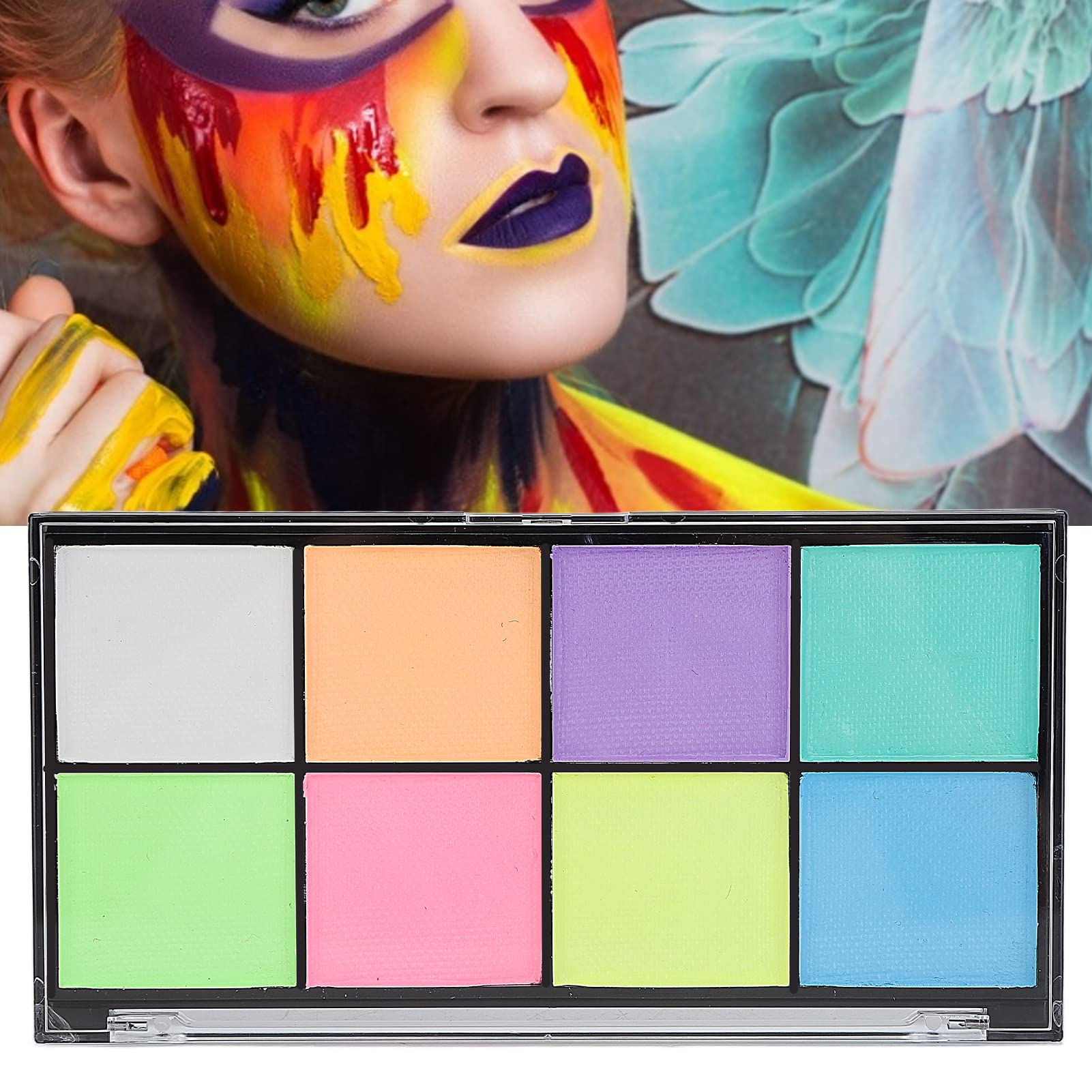 Amazon.com: Face Painting, 8 Color Eyeshadow Palette Chalk Color Set Face  Body Paint Oil Makeup Set Face Body Paint Halloween Christmas Face Body  Painting Palette Paint Tattoo Stencil Arts Crafts Kit for