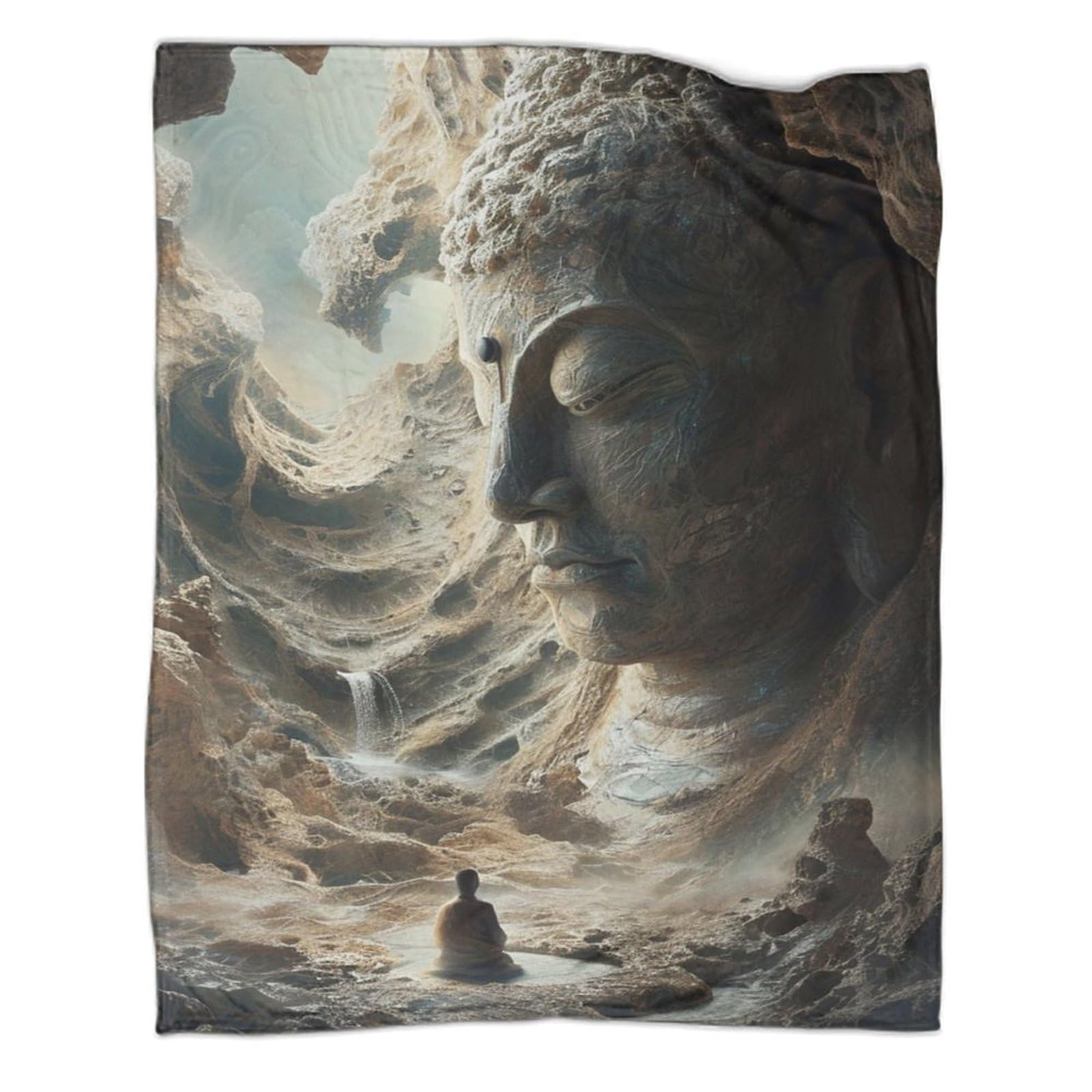 Couverture douillette pour Bouddha douce et chaude en flanelle