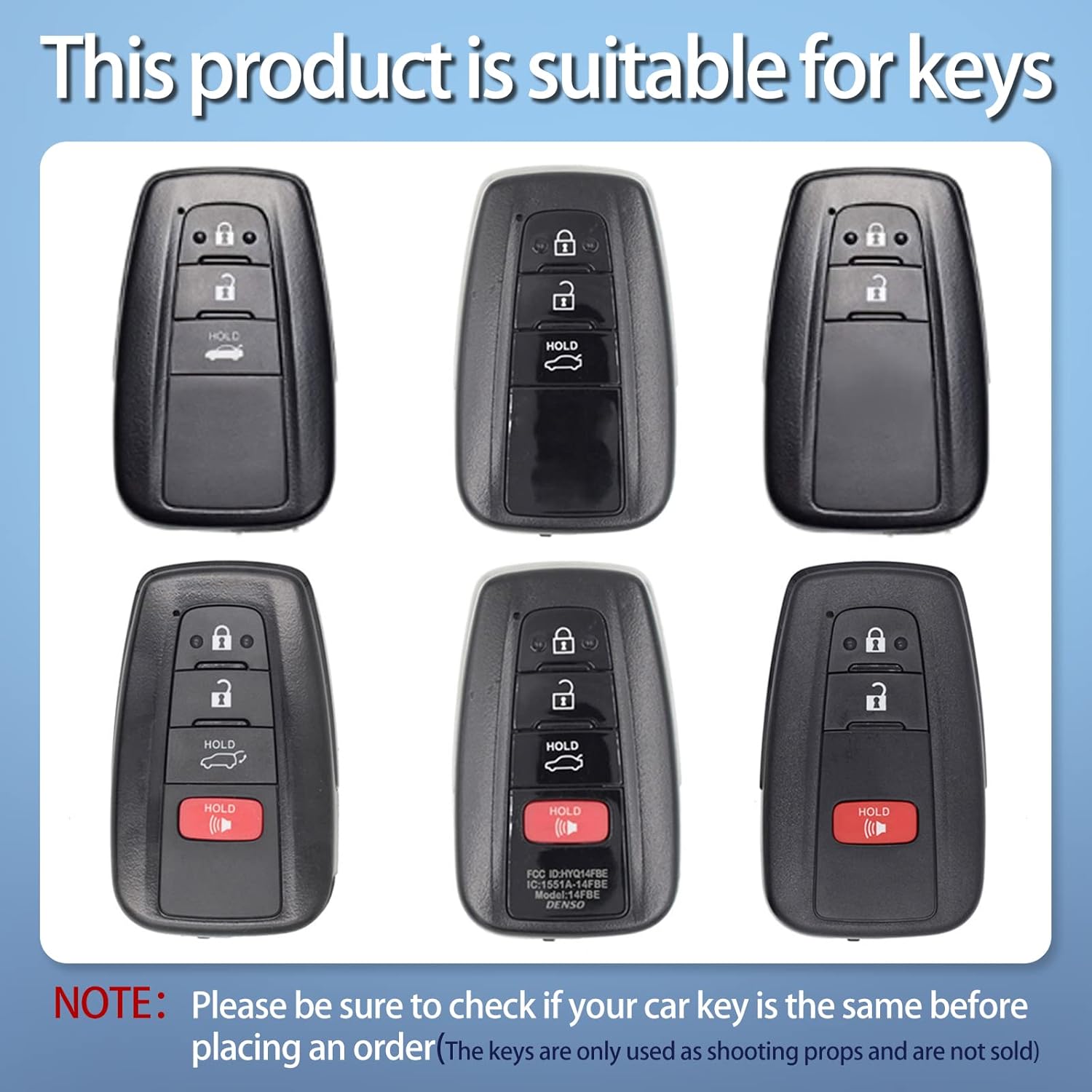 Carbon Fiber Pattern zinc Alloy Smart Key Case Cover Compatible with Toyota Avalon Camry C-HR Corolla Prius Prime RAV4 Keyless Car Remote Accessory