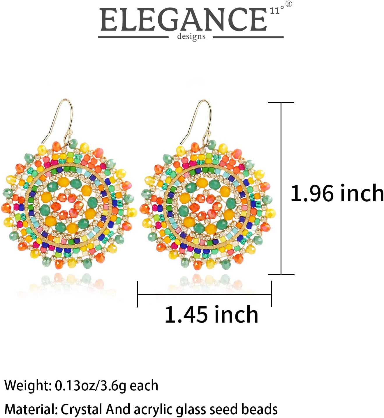 Colorful Summer Beaded Earrings For Women Crystals Glass Bead Dangle Drop Bohemia Earrings Statement Earrings For Women - Image 2