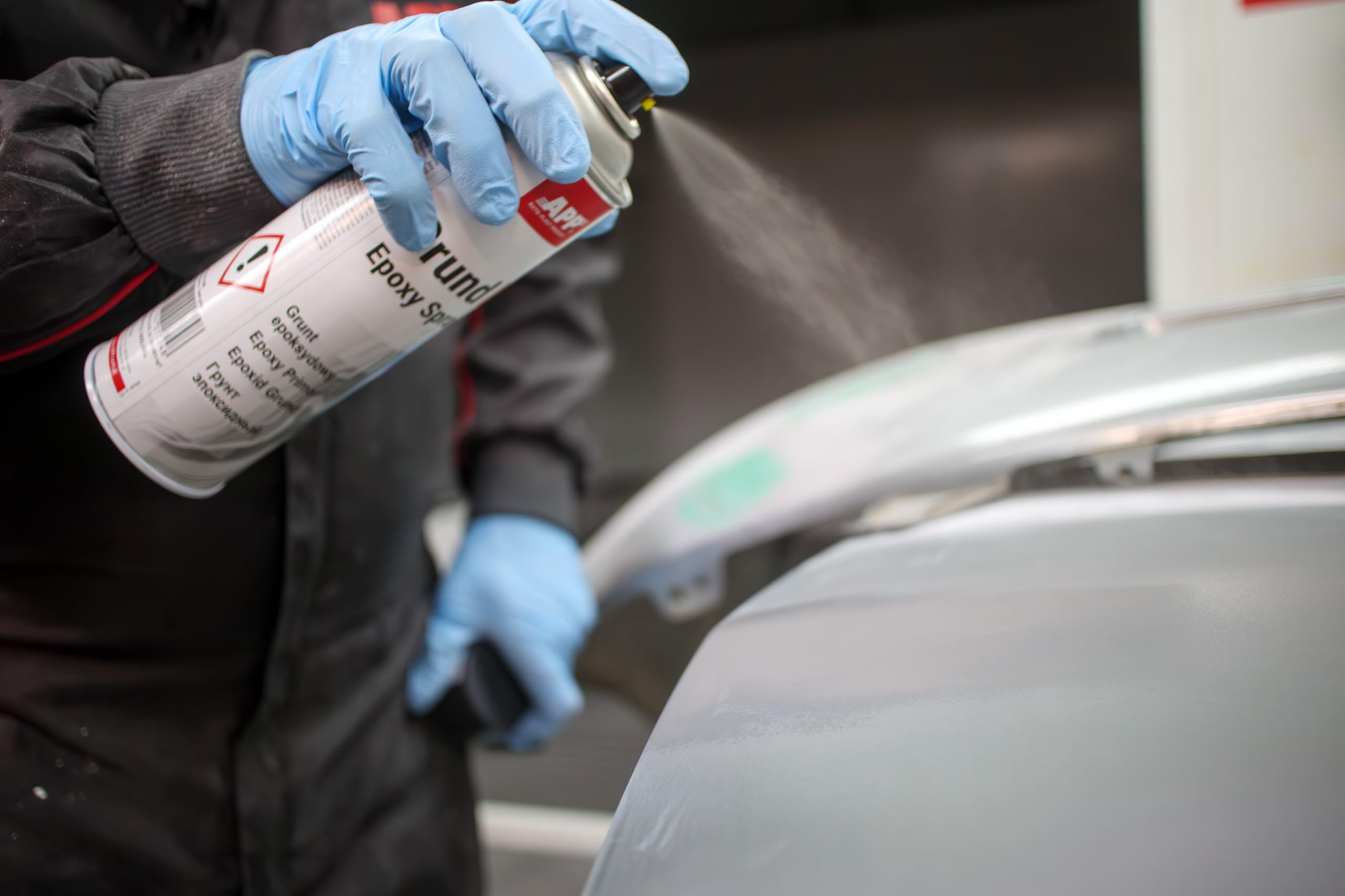 APP Epoxy Grund - Imprimación Spray Epoxi | Imprimación antióxido para metal : Protección contra la Corrosión | Pintura Antioxido Metal | Gris claro | 500 ml