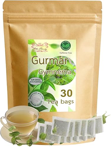 Hida Beauty Gurmar Gymnema Sylvestre - Té de 30 unidades de hojas sueltas secas sabor natural original