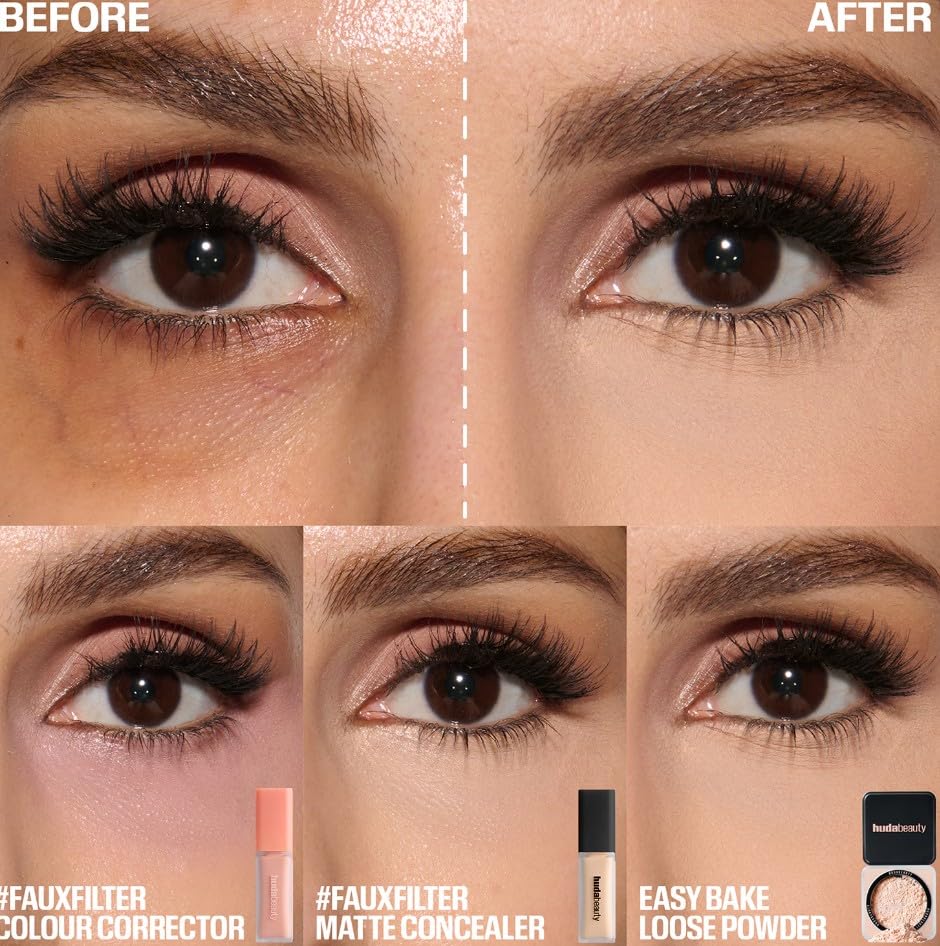 HUDA BEAUTY Original | EASY BAKE | Loose Powder DUO - Polvo Suelto Fijador | 2 x 6.5 gramos | by BELLA | 2 X 6.5 g (Paquete de 1)) (CHERRY PEACH)