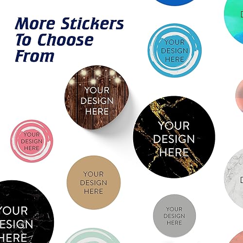Vista 512 de DayStar Custom Signs & Design - 100 adhesivos de vinilo personalizables, con texto, imagen, diseño y logotipo; adhesivos para logotipo de embalaje