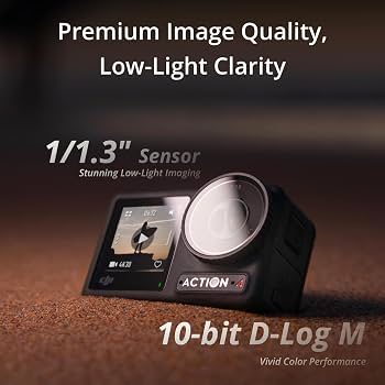 Amazon | DJI Osmo Action 4 防水アクションカメラバンドル、1/1.3