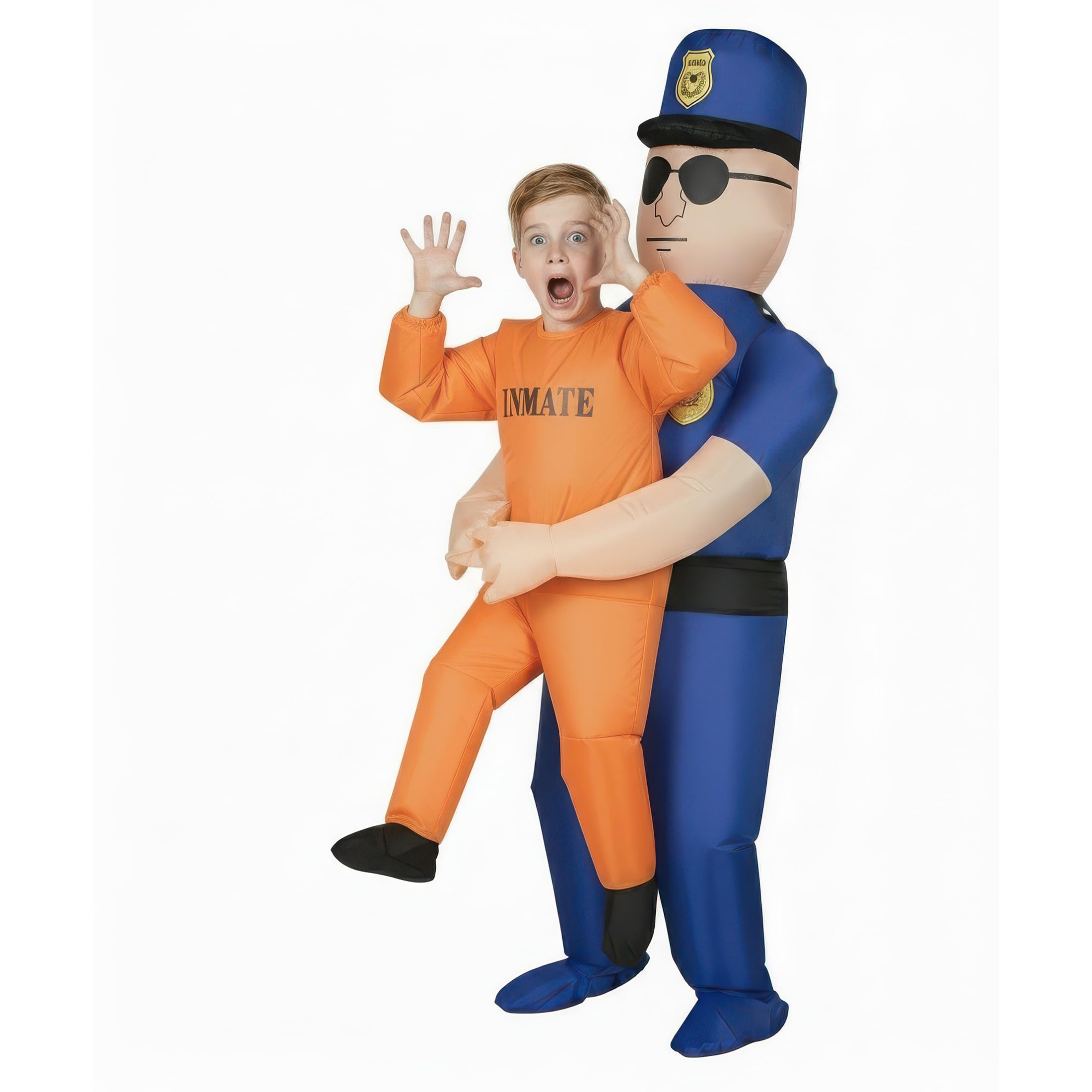 Morph Inflatable Police Officer Costume for Kids, Inflatable Costumes for Kids, Boys Halloween Costume