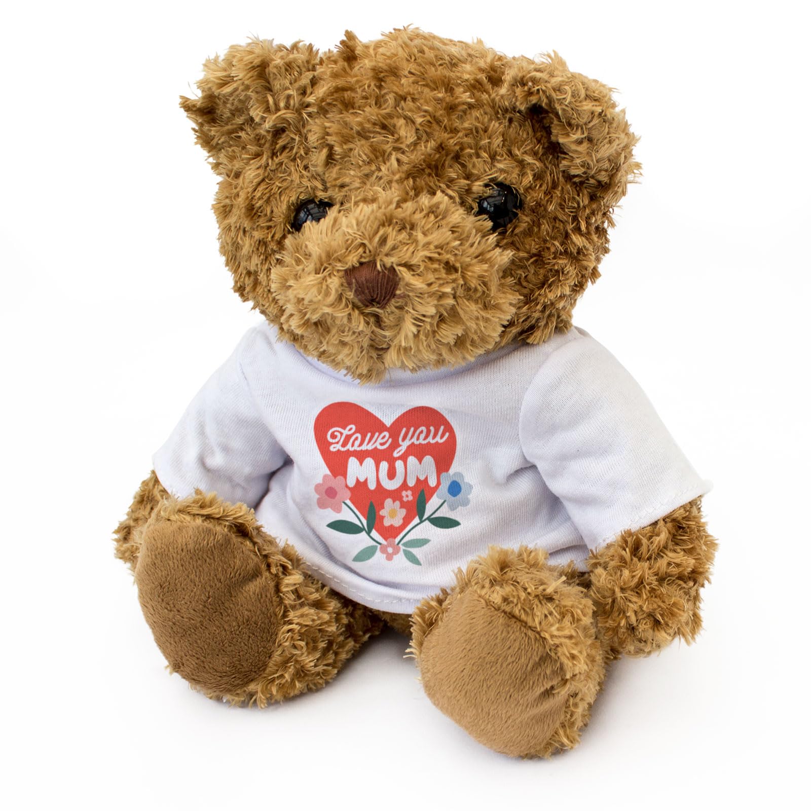 LOVE YOU MUM - Teddy Bear - Cute Soft Cuddly Adorable - Gift Present, Brown