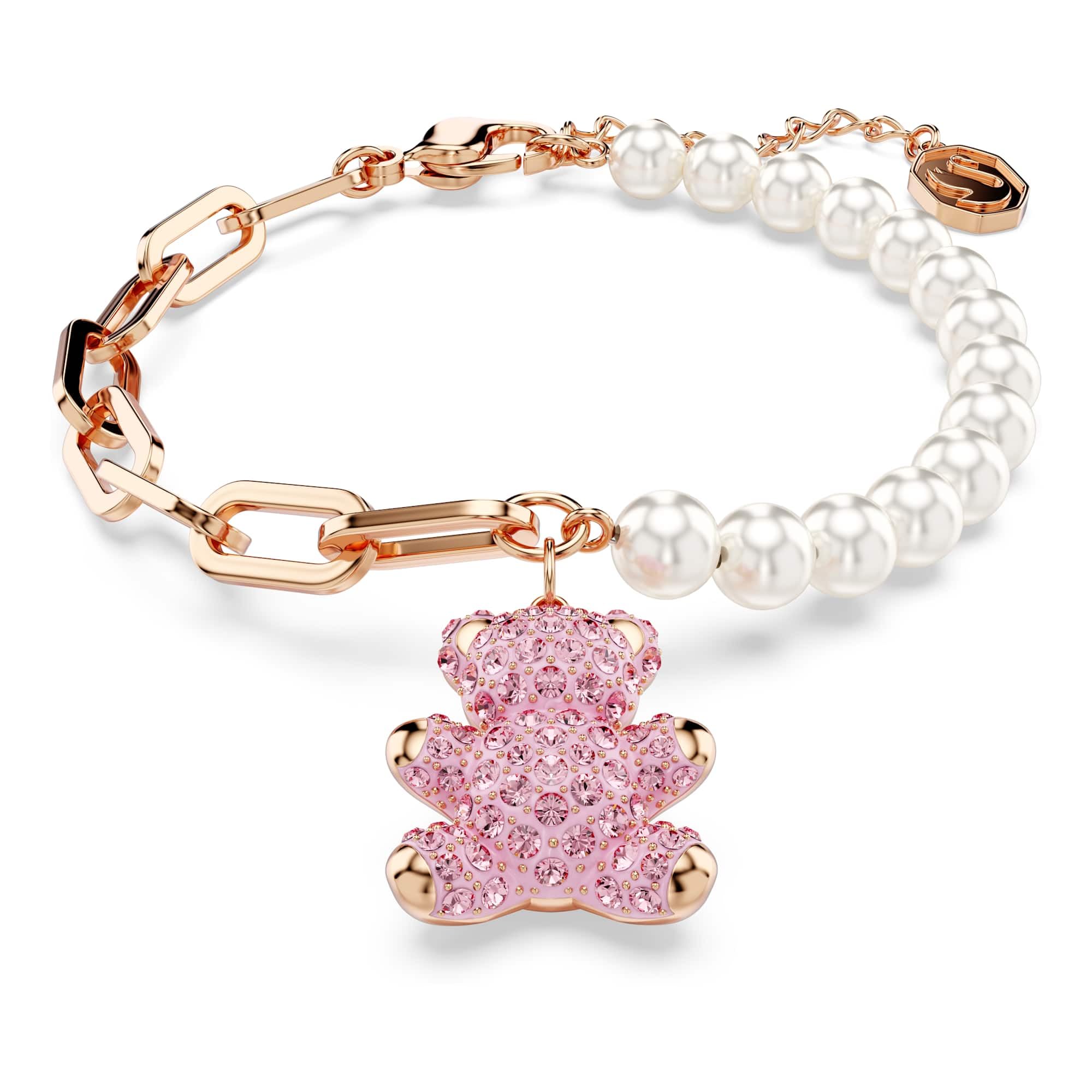Swarovski Teddy damska bransoletka pozłacana różowym złotem 5669169