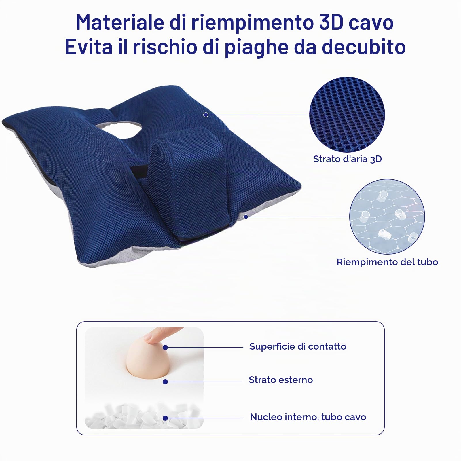 LIROPAU Cuscino antiscivolo per sedia a rotelle, cuscino per sedia a rotelle per anziani, con cuneo e cintura di sicurezza, sfoderabile, traspirante, per emorroidi, sciatica, piaghe da decubito e