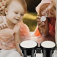 Vista 7 de Juego de Bongós de 4'' y 5'' para Adultos Principiantes, Bongós Naturales Afinables, Instrumentos de Percusión con Llave de Afinación y Caja