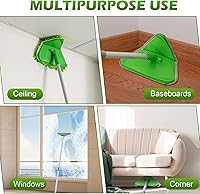 Vista 6 de RONSUNG Wall Cleaner Triangle Mop with 82'' Long Handle - Wall Scrubber, Cleaning Washer Tool with 6 Pads for Clean Walls, Ceiling, Windows, Floors