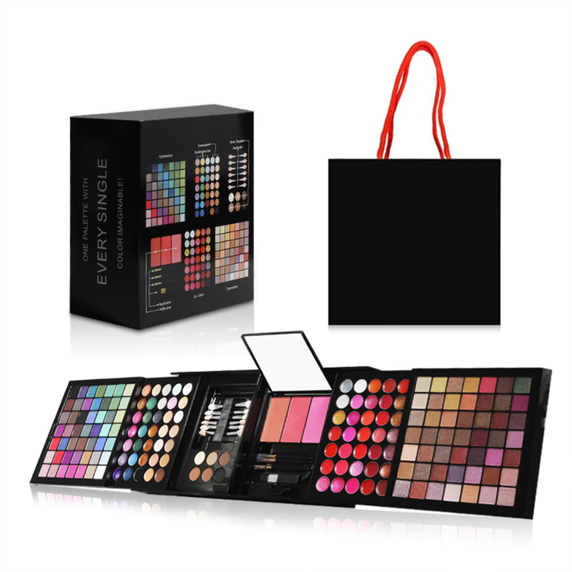 VIOLA HOUSE Paleta de 177 Colores de Sombras de Ojos con Espejo y Aplicadores, Kit de Maquillaje Todo en Uno para Mujer, Set de Maquillaje de Sombras de Ojos Multicolor