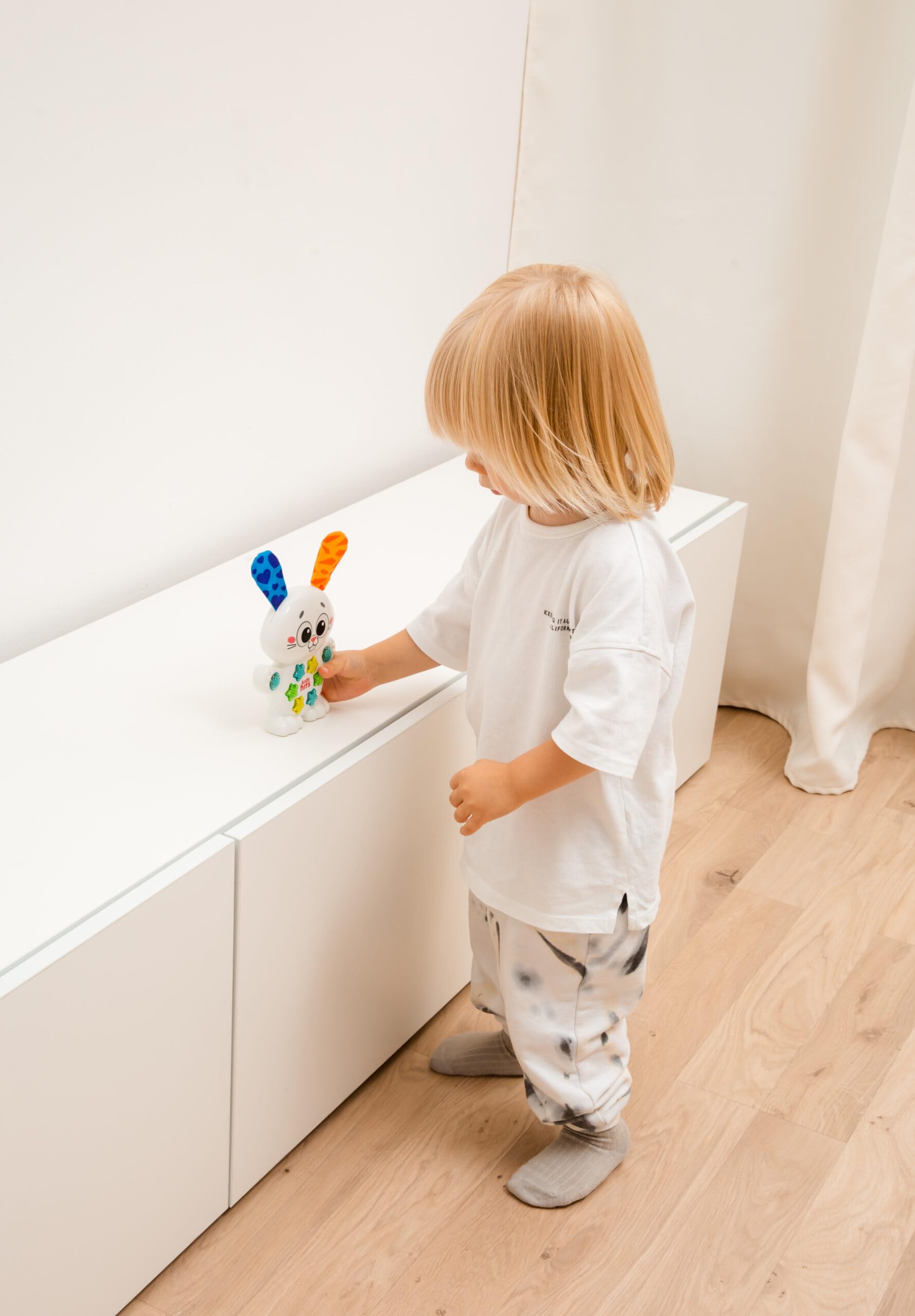 Kids Hits Animal Toy for Toddlers Babies Musical – Interactive Light-Up Learning Toy with Songs, ABCs & Counting – Ages 2+ – Educational Gift for Boys & Girls (Rabbit)