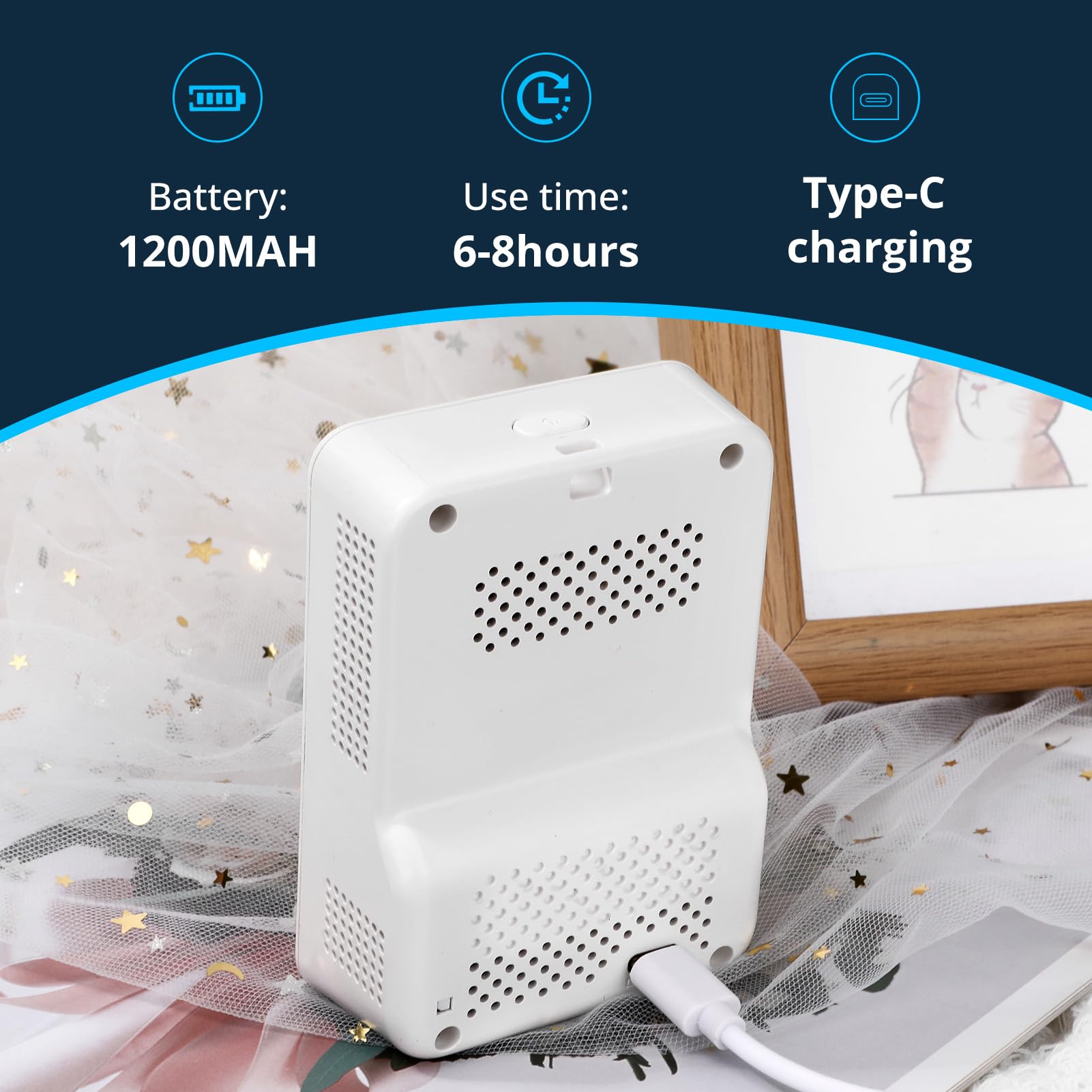 5-in-1 Luftqualitätsmonitor für den Innenbereich -Luftverschmutzungsmonitor mit CO2, HCHO, TVOC, Temperatur und Luftfeuchtigkeit, Echtzeit-Datenaufzeichnung,Kompakt Tragbar