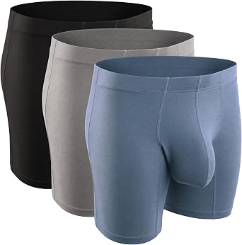 Real Men Underwear Pouch Contour Enhancing Nylon 1 or 4 Pack 3 Ice Silk Mens Boxer Briefs with Pouch (A/B/C/D), XS-5XL
