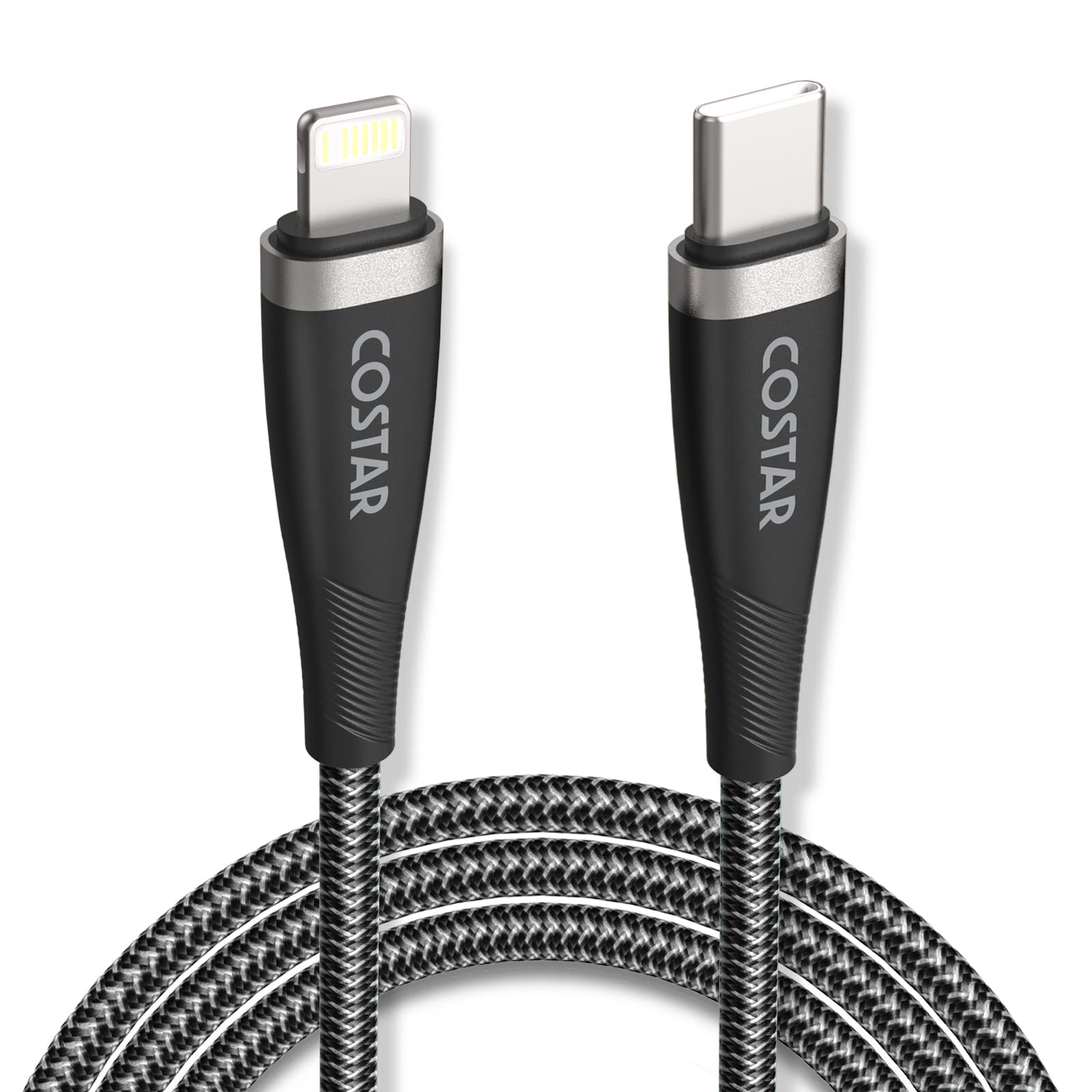 COSTAR Type C to L 30W Nylon Braided Cable Fast Charging and Data Sync for iPhone 14, 14 Plus, 14 Pro Max, iPhone13, 13 Pro, other iPhone, iPad, Macbook (4FT 1.5M Black) (B0BB18XDLL) Amazon Price History, Amazon Price Tracker