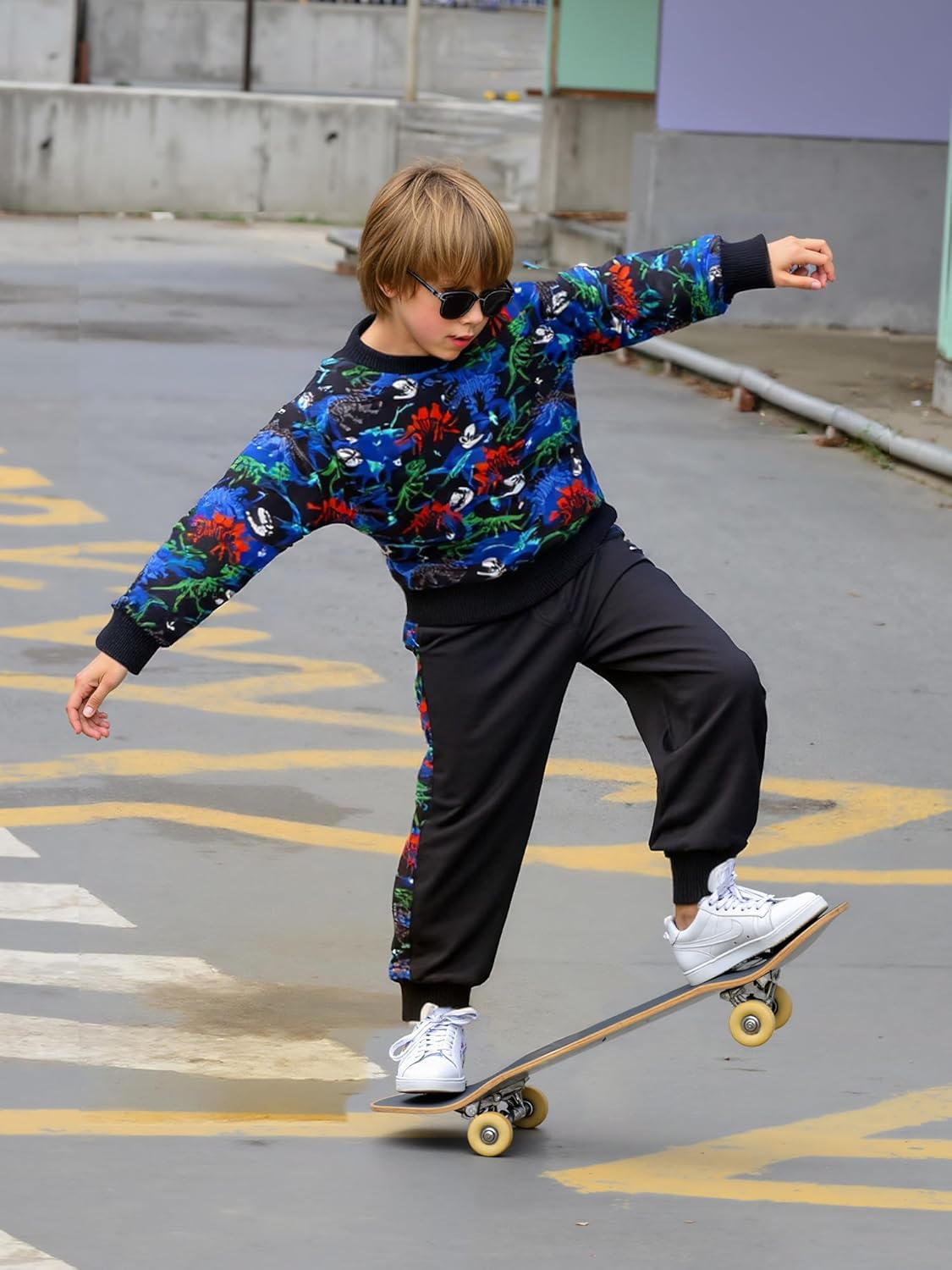 Boys 3-6 Years Clothes Pullover Sweatshirt Tops and Pants Outfits Set - Image 2