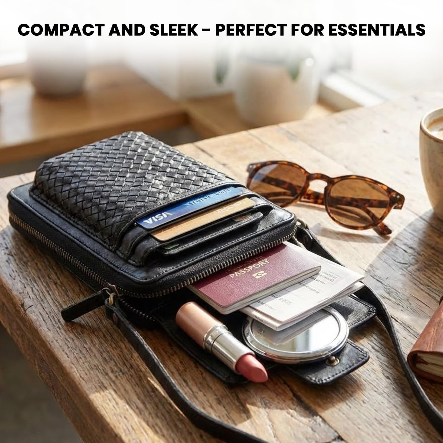 Genuine Leather Small Leather Crossbody Bags For Women Cell Phone Purse With Adjustable & Detachable Strap - Image 6