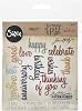 Sizzix SIZ660223 Tholtz Thinlits Die Celebration Words Scrpt Tholtz Thinlits Die , White