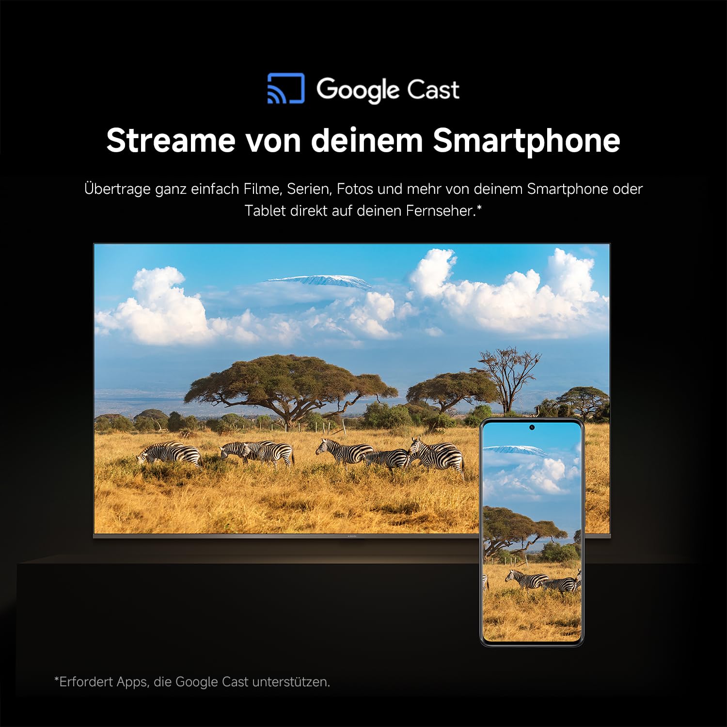 XIAOMI A Pro, 65" (165 cm), 4K UHD QLED, Smart TV, Google TV, Triple Tuner DVB-C/S/S2/T/T2, HDR10+, Game Boost 120Hz, MEMC, Sprachsteuerung mit, 2+8GB, Kompatibel mit Apple Airplay & Google Cast