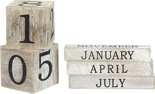 Miniatura 7 de Calendario de bloques perpetuos de madera para escritorio, bloques de visualización de fecha de mes de madera para profesores, estudiantes, aula,