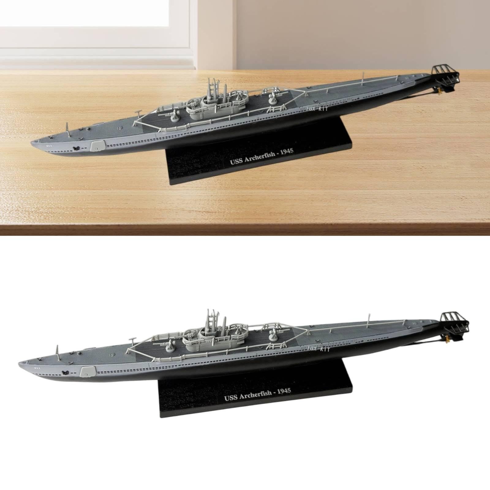 #N/A/a Modelo Barco Crucero Maqueta Naval Decoración de Escritorio para Aficionados a con Base Y Cuerpo en Aleación de PP, Pez Arquero