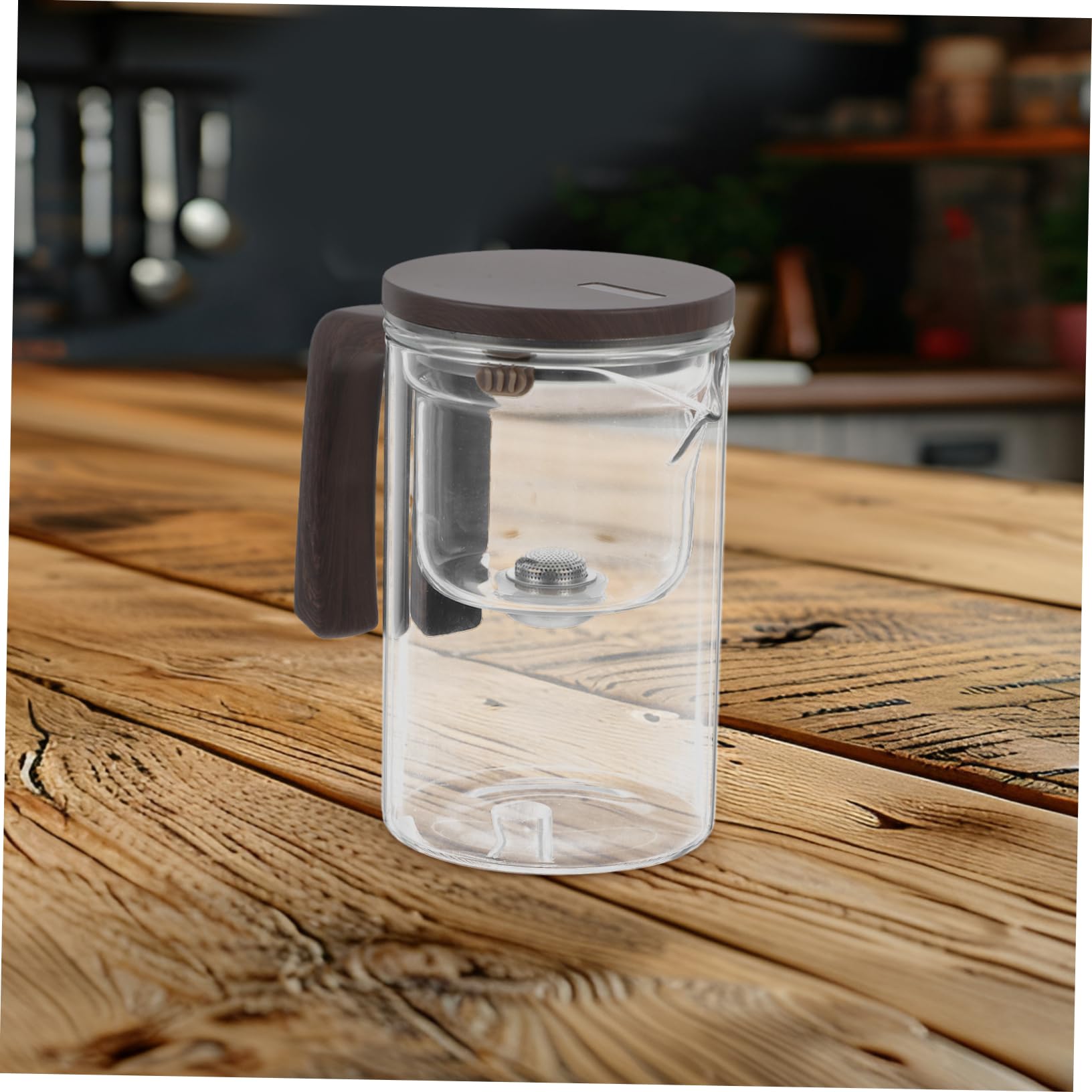 Mipcase Tetera de Vidrio con Infusor Extraíble Tetera para Sueltas para Infusiones de Té Casa Flores