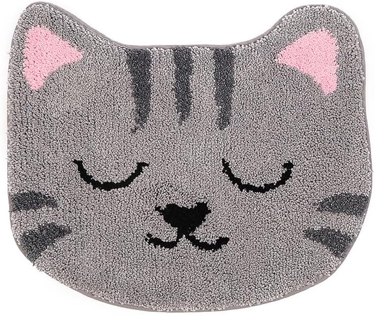 Alfombra de baño de microfibra suave para baño antideslizante (gris, 50 a 23.6 in)