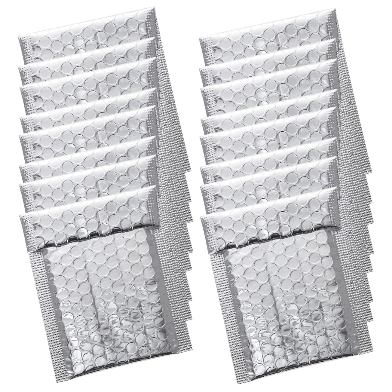DOITOOL 100 Sobres Acolchados con Lámina Metálica Plata para Envío Autosellados Resistentes Protección Extra, Ideales para Tiendas y Almacenamiento