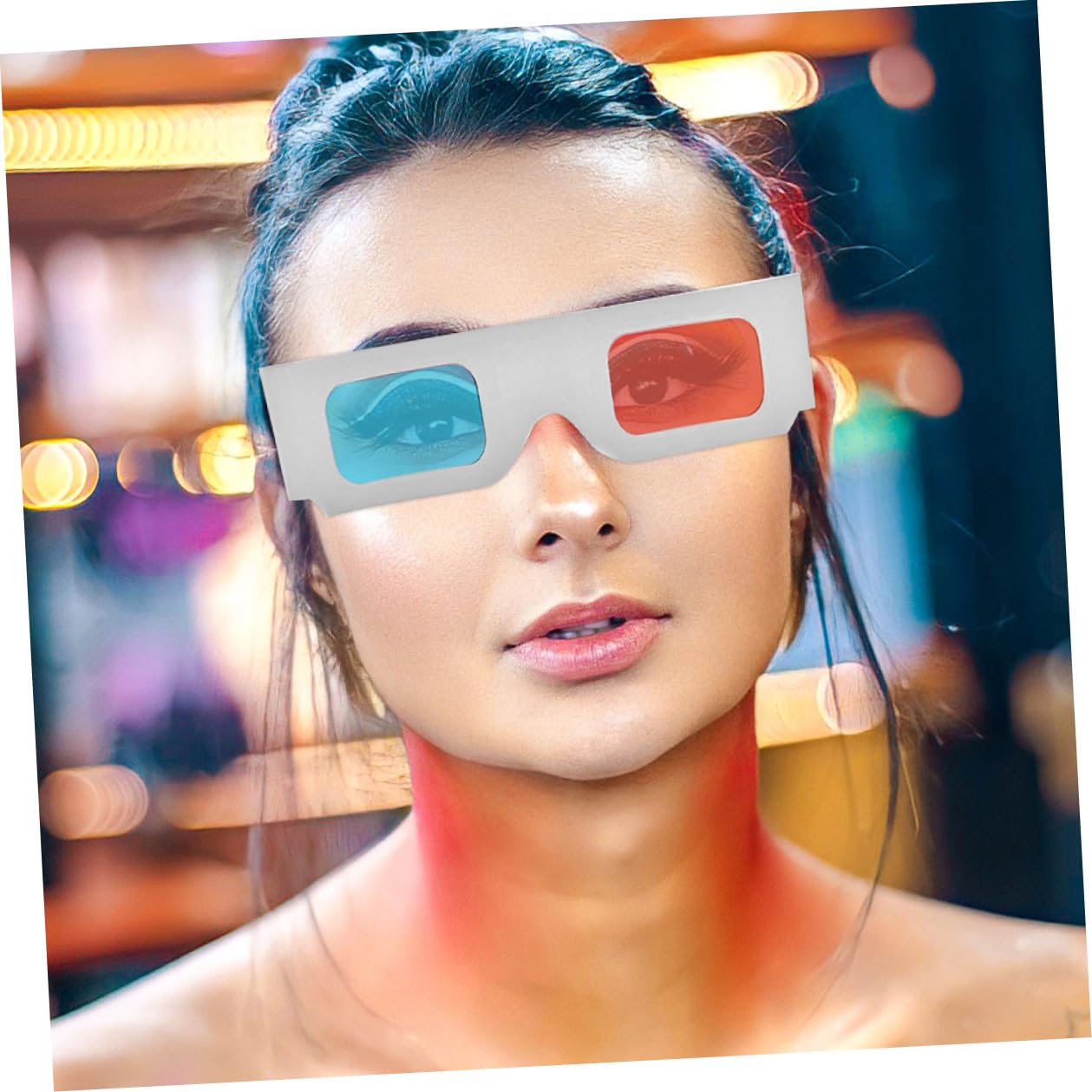 70 Gafas De Cartón Y Papel para Ver Películas En Casa Gafas De Papel 3D
