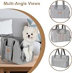 Porte-pourpres pour petits chiens Chats Lapins Jusqu'à 15lbs, Transporteurs d'écharpe légère avec bande transversale, porte-bagage souple côté chiot portable pour Vet, Hiking, Travel, Airline Approuvé