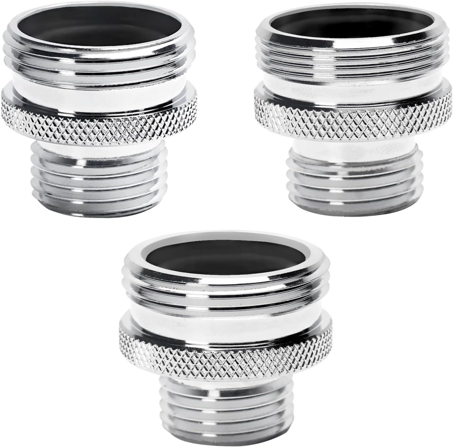 3PCS 1/2 Inch NPT Ball End Shower Arm Adapter Kit Fit for Vintage 14UN 20UN Arms to 1/2'' Standard Fittings, Male Pipe Thread Old Style Head