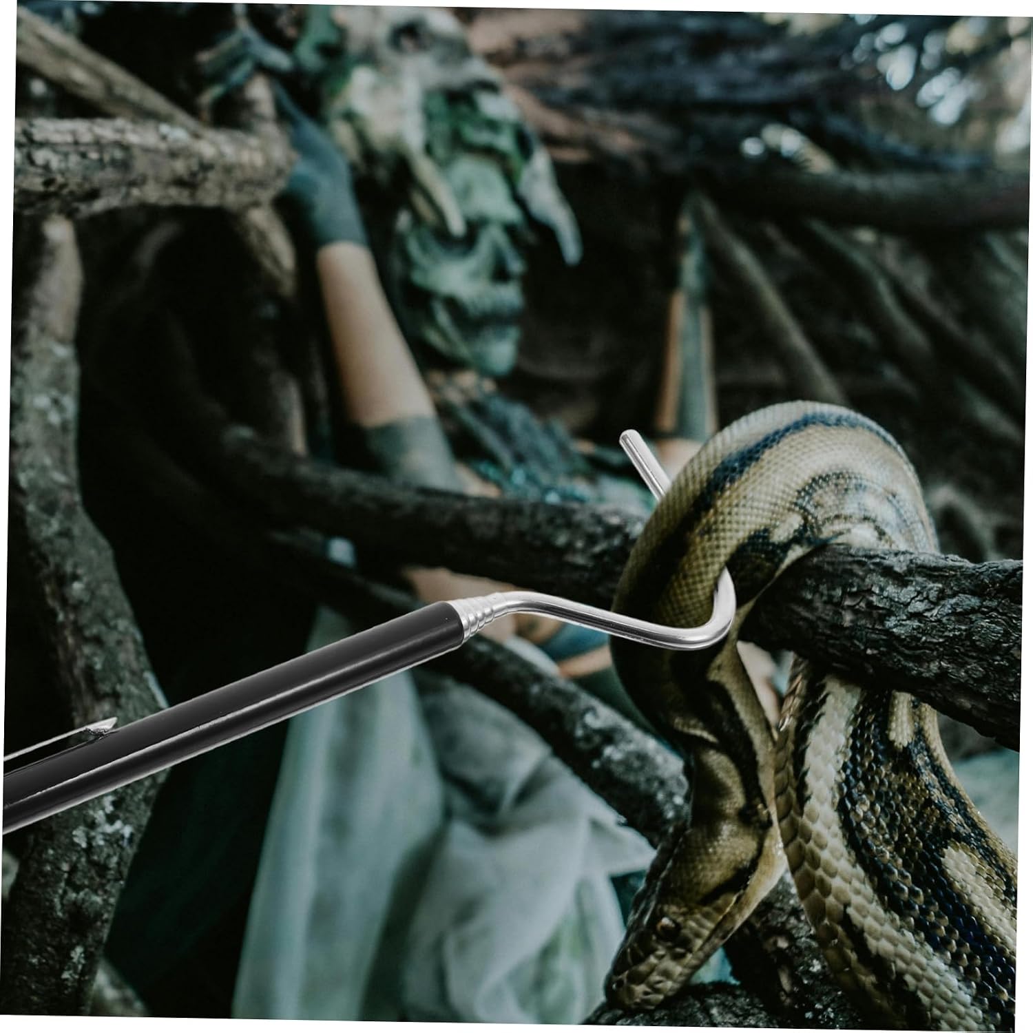 Stainless Steel Retractable Snake Hook Snake Stopper Catching Tool for Wild Tank Accessories