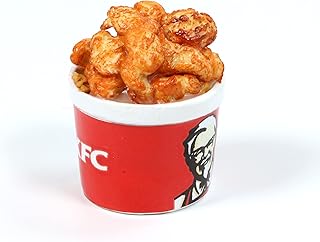 Miniature Fried Chicken in Bucket, Miniature Food, Dollhouse Fried Chicken, Mini Chicken Fried
