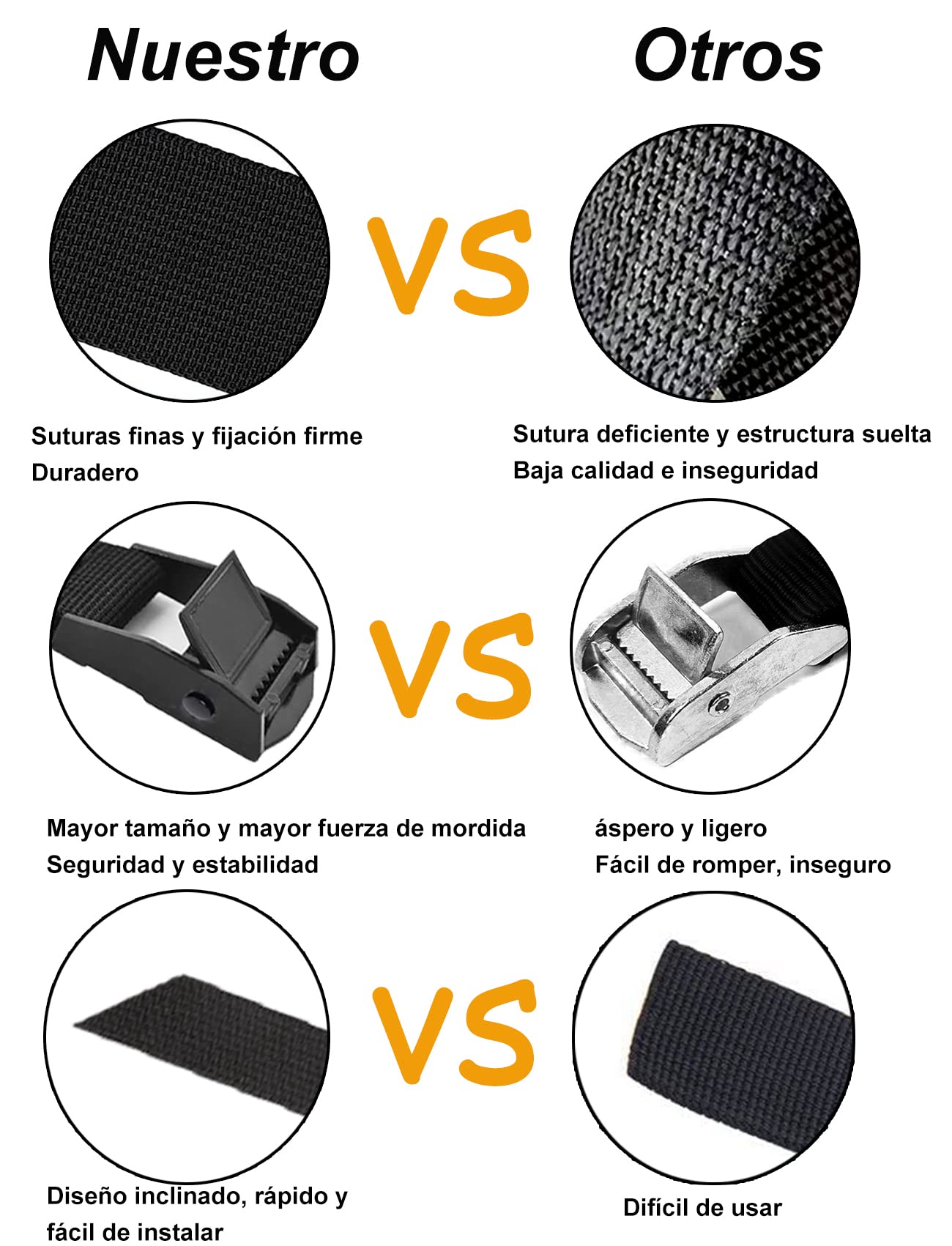 Correas tensoras mejoradas, 1 m, 4 unidades, poliéster de alta calidad, cierre de zinc, práctico para bicicletas, piezas pequeñas, uso diario