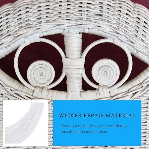 Miniatura 6 de GANAZONO Reparación de muebles de patio, 1 rollo de reparación de ratán redondo, material de ratán, correas de bastón, suministros de tejer, kit de