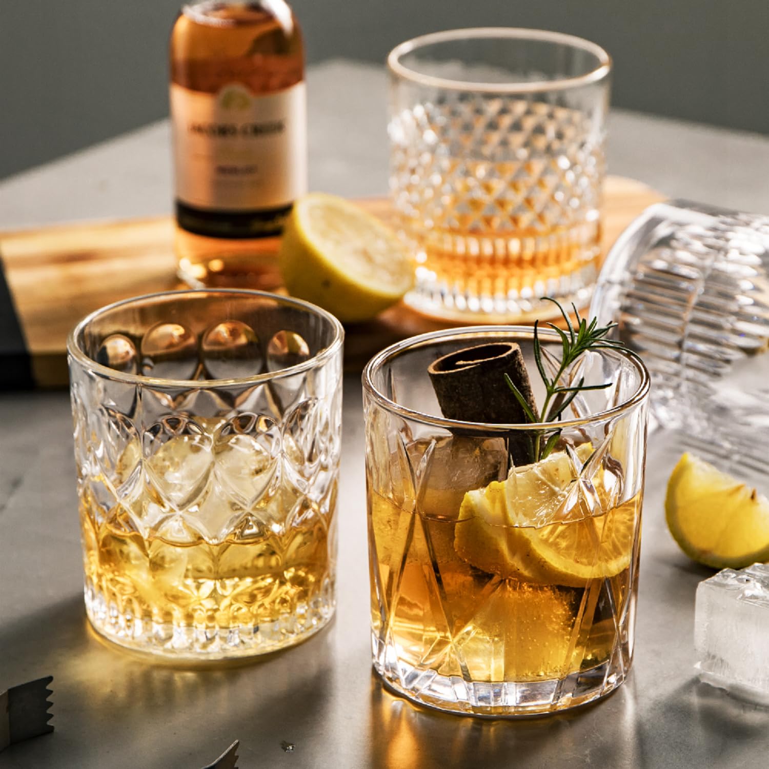 Classic Whiskey Glasses Set - 2 Premium Tumblers -9