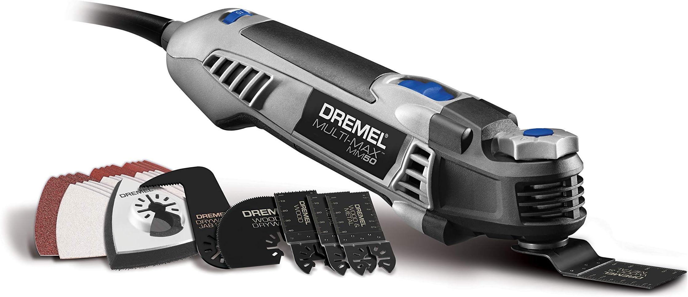 Dremel MM50-DR-RT 120V 5 Amp Corded Multi-Max Oscillating Multi Tool with Accessories (Renewed)