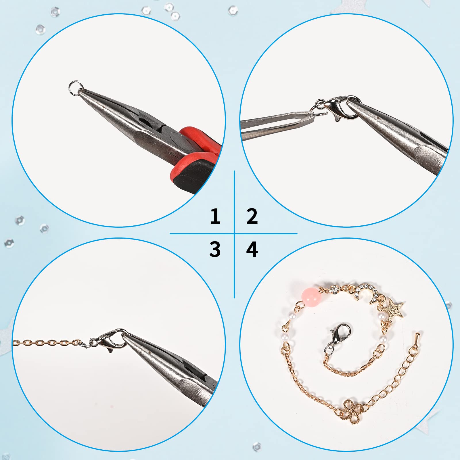 Lot De 40 Fermoirs Homard Ouverts En Métal Doré - Pour Bracelets Et Colliers - Bikasun