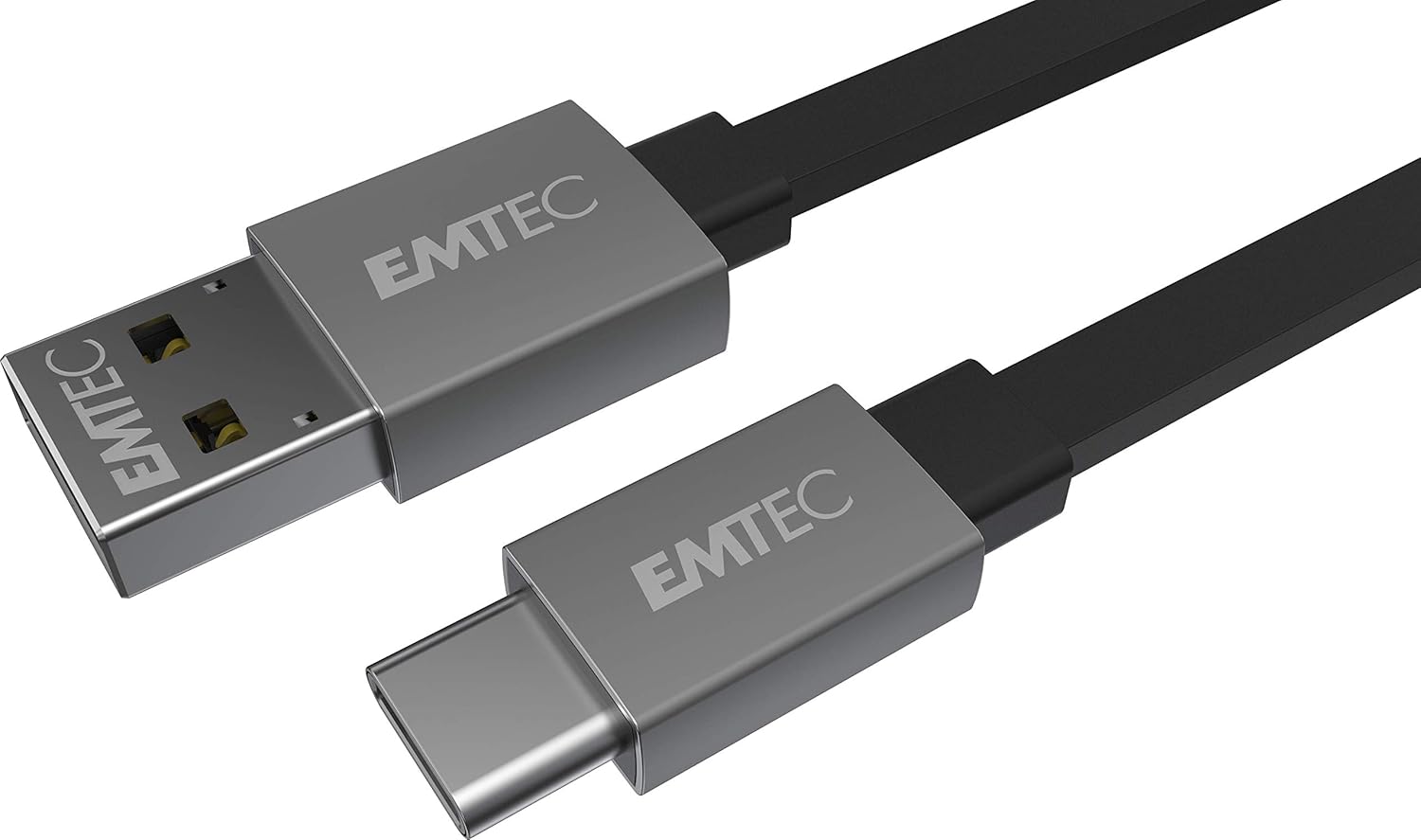 Emtec ECCHAT700TC - USB-A/Type-C USB-C Cable - T700 Collection - for Smartphone and Tablet - Flat Cable 120 cm
