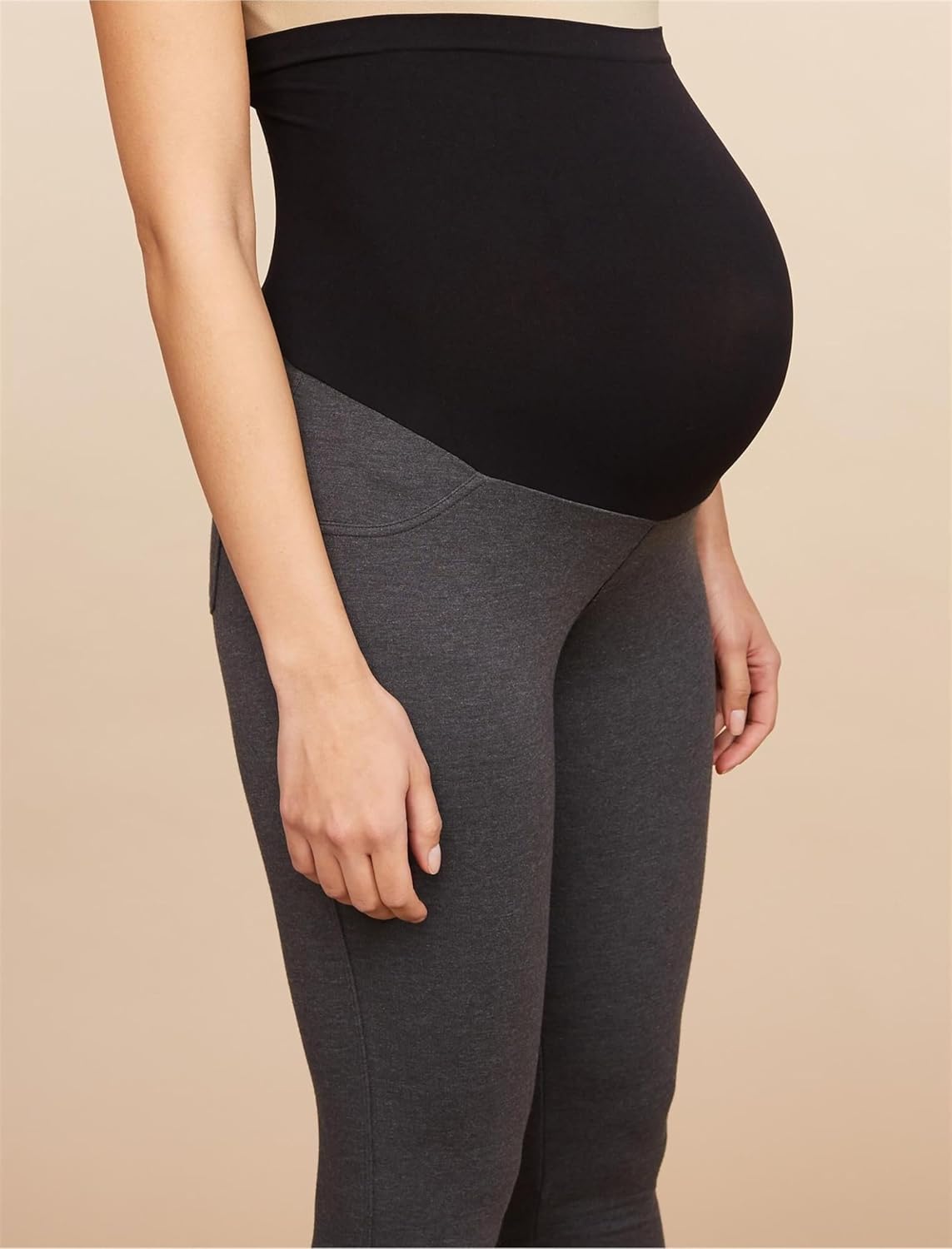 Motherhood Maternity Women's Full Length French Terry Secret Fit Over The Belly Pregnancy Legging - Image 2