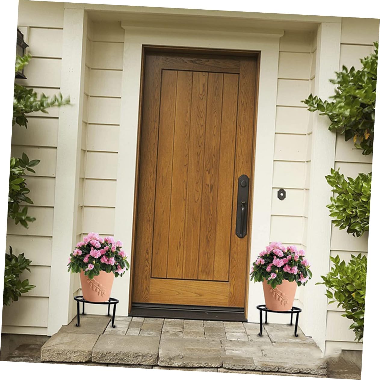 VICASKY Iron Plant Stand for Indoor Use Simple Single-Layer Metal Flower Pot Rack for Living Room and Balcony Hexagonal Design Sturdy Support for Flowerpot Storage