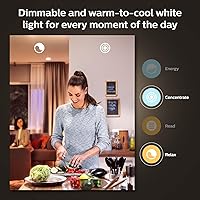 Vista 4 de Philips Hue White Ambiance BR30 LED Smart Bulbs (Bluetooth Compatible), Compatible with Alexa, Google Assistant, and Apple HomeKit, 1-Pack Ambiente