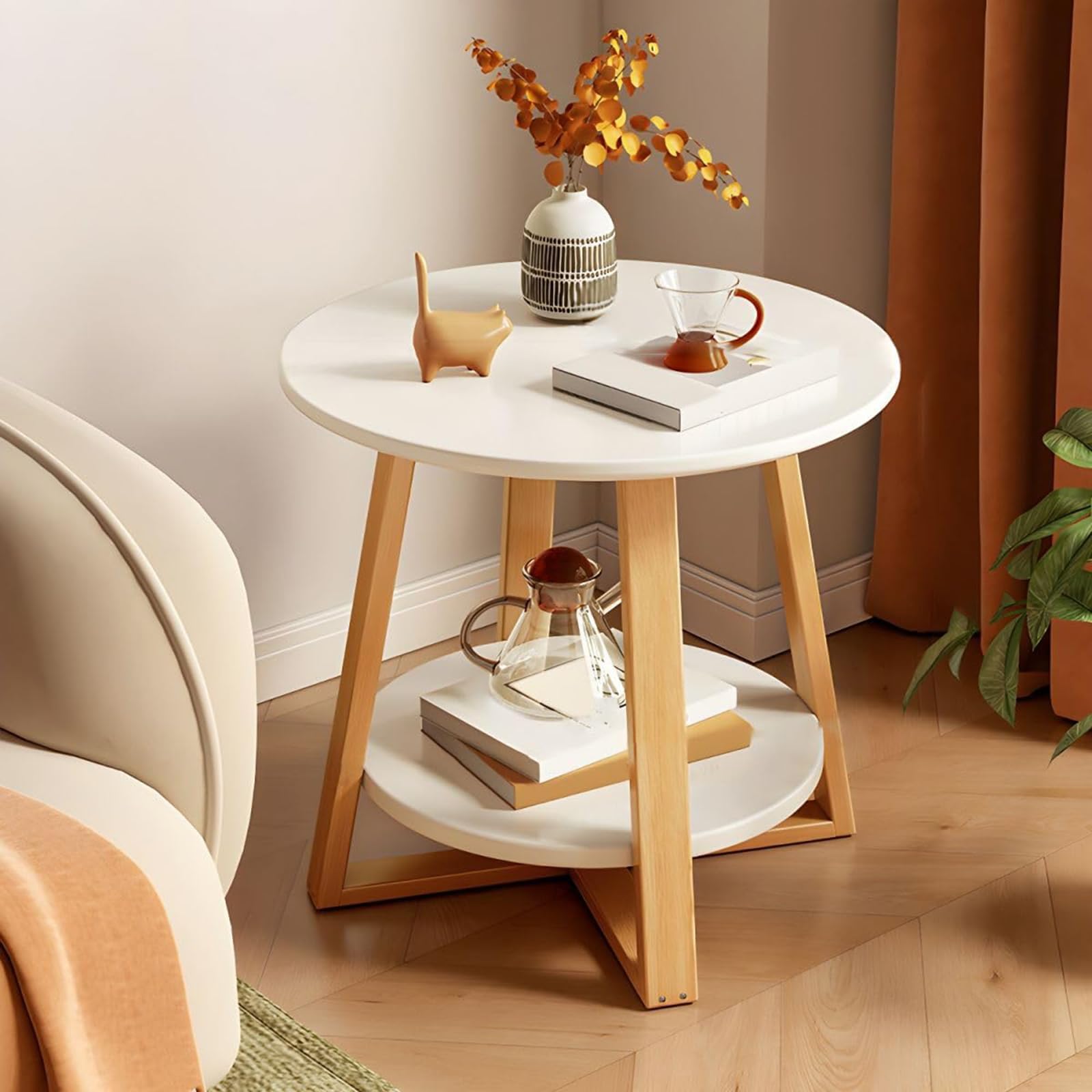 Table basse ronde bois massif table nuit rustique chambre et salon