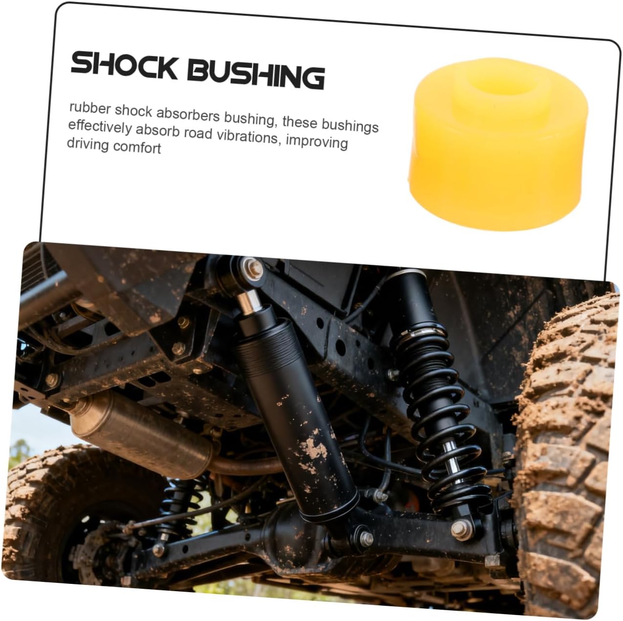 10pcs Automotive Shock Absorber Bushings Rubber Sleeves 1.1x0.79" Car Suspension Replacement Anti-vibration Repair Fittings for Trucks