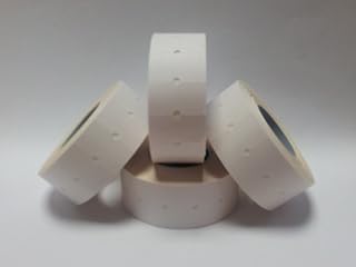 CT1 22mm x 12mm (also known as 21mm x 12mm) Price Gun Labels - White Peelable - 15 Rolls / 15,000 Labels