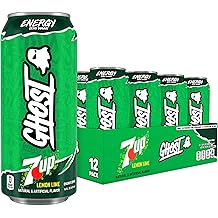 Energy Drink - 12-Pack, 7UP, 16oz Cans - Energy &amp; Focus &amp; No Artificial Colors - 200mg of Natural Caffeine, L-Carnitine &amp; Taurine - Gluten-Free &amp; Vegan